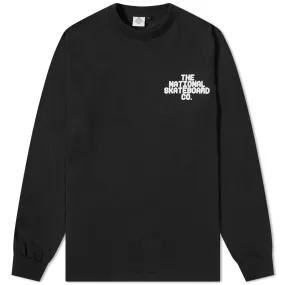 The National Skateboard Co. Long Sleeve Block Logo T-ShirtBlack