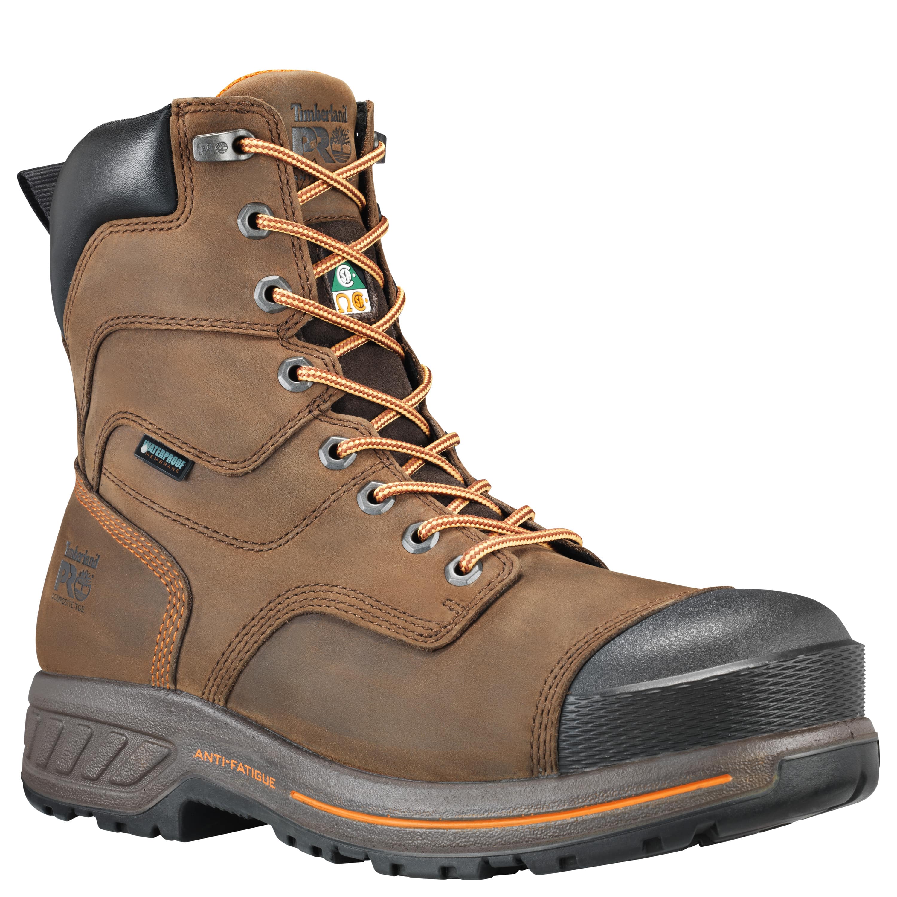 Timberland PRO Endurance HD A1RW2 Men's 8 Waterproof Composite Toe CSA Work Boot - brown