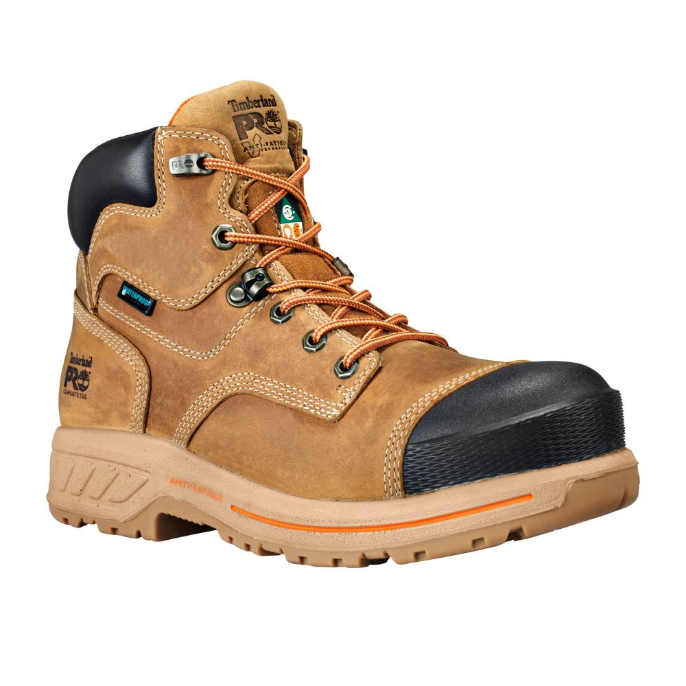 Timberland PRO Endurance HD Men's 6 Waterproof Composite Toe Work Boot A1Q6S - Tan