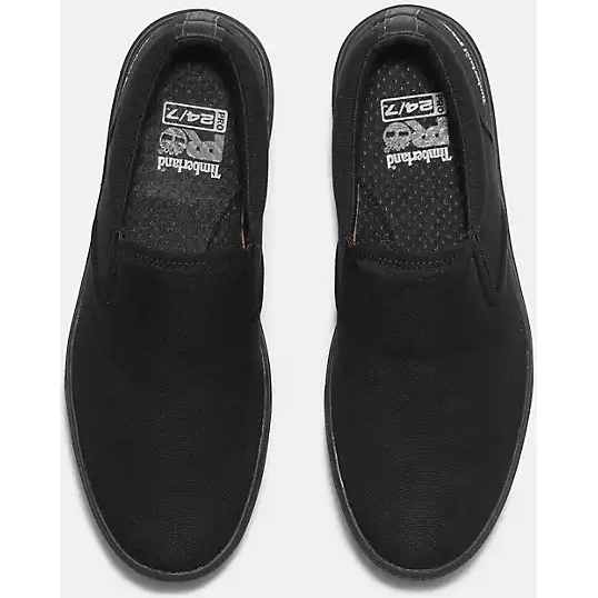 Timberland Pro Men's Burbank ST Slip On Work Shoe -Black- TB0A619Y001