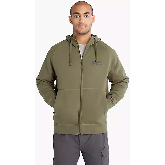 Timberland Pro Men's Hood Sport Zip Front Sweatshirt -Olive- TB0A64RNH08