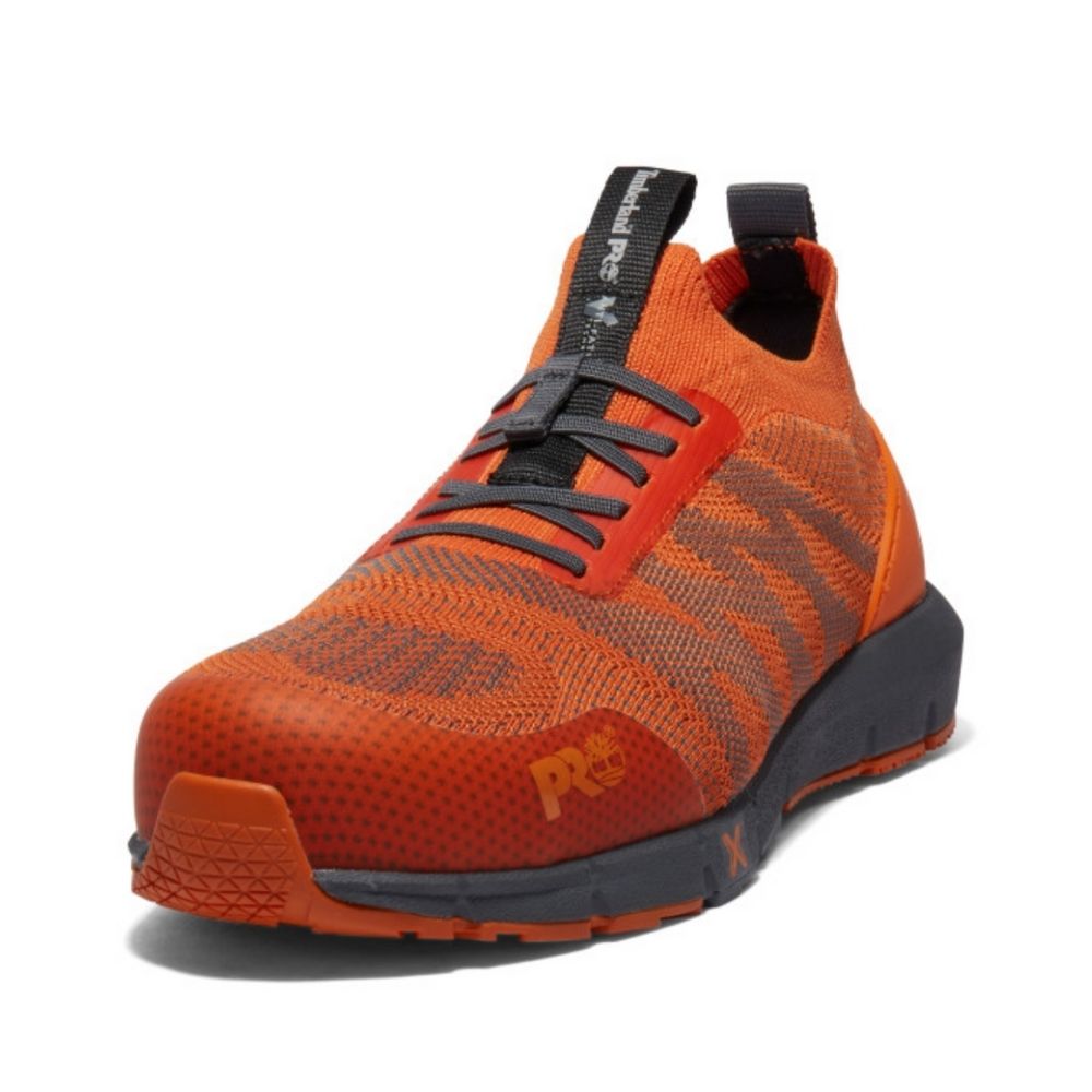 Timberland PRO Radius Knit TB0A2NF1827 Men's Athletic Composite Toe Work Shoe - ORANGE