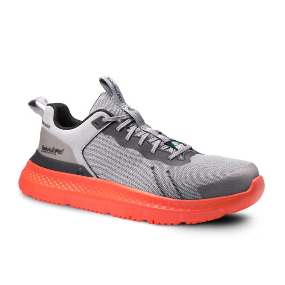 Timberland PRO Setra TB0A5SP3065 Men's Athletic Composite Toe Work Shoe - Grey/Orange