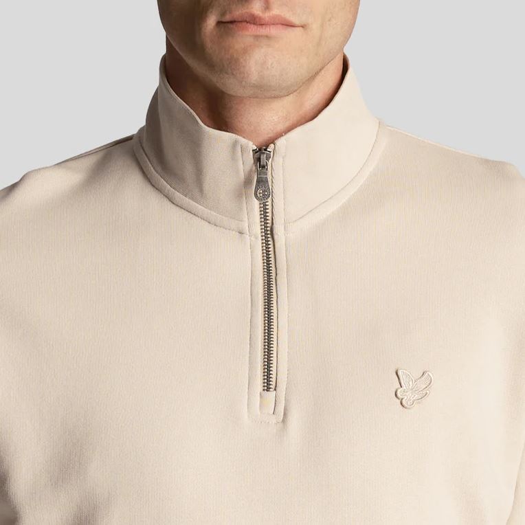 Tonal Eagle Quarter Zip Sweat Cove - SS24