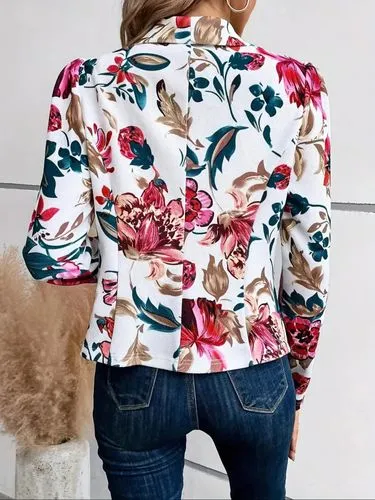 Women's Blazer Long Sleeve Blazers Casual Plant