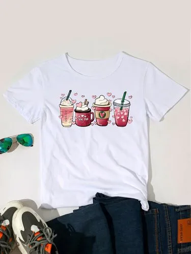 Women's T-shirt Short Sleeve T-shirts Printing Casual Preppy Style Printing