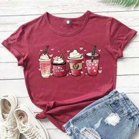 Women's T-shirt Short Sleeve T-shirts Printing Casual Preppy Style Printing