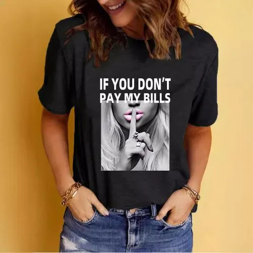 Women's T-shirt Short Sleeve T-Shirts Printing Streetwear Human Letter