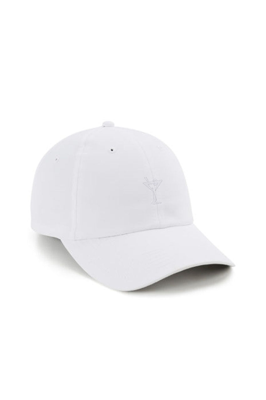 Women's White Small Fit Performance Hat (Silver)