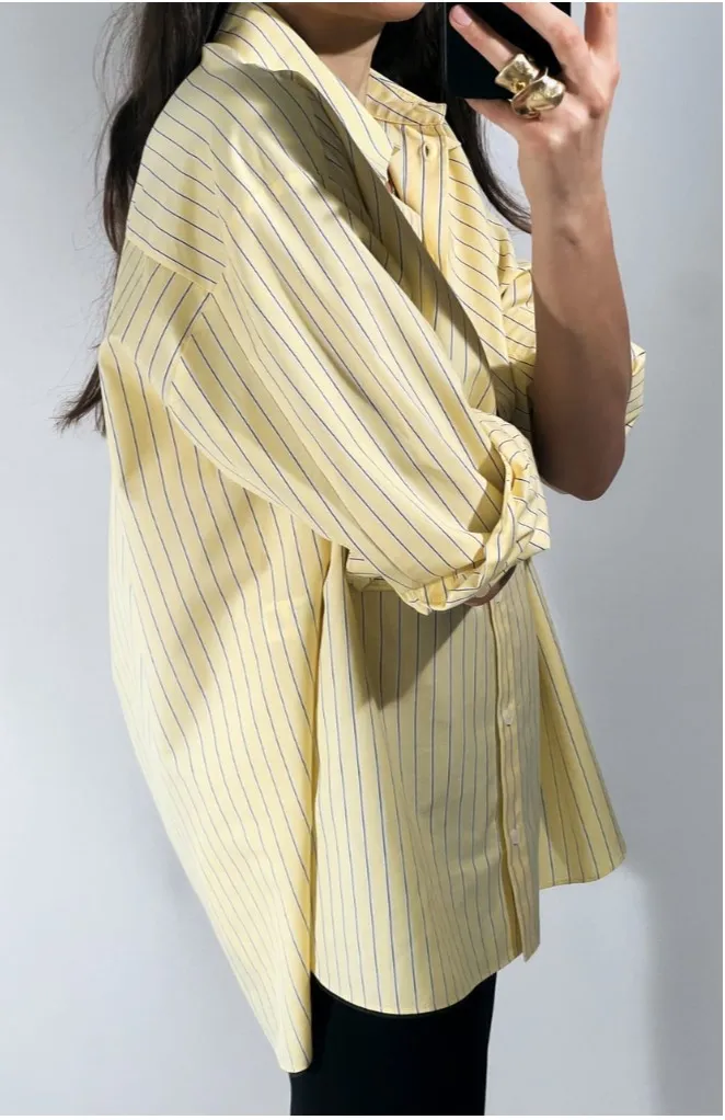 ZARA  |STRIPED SHIRT WITH POCKET